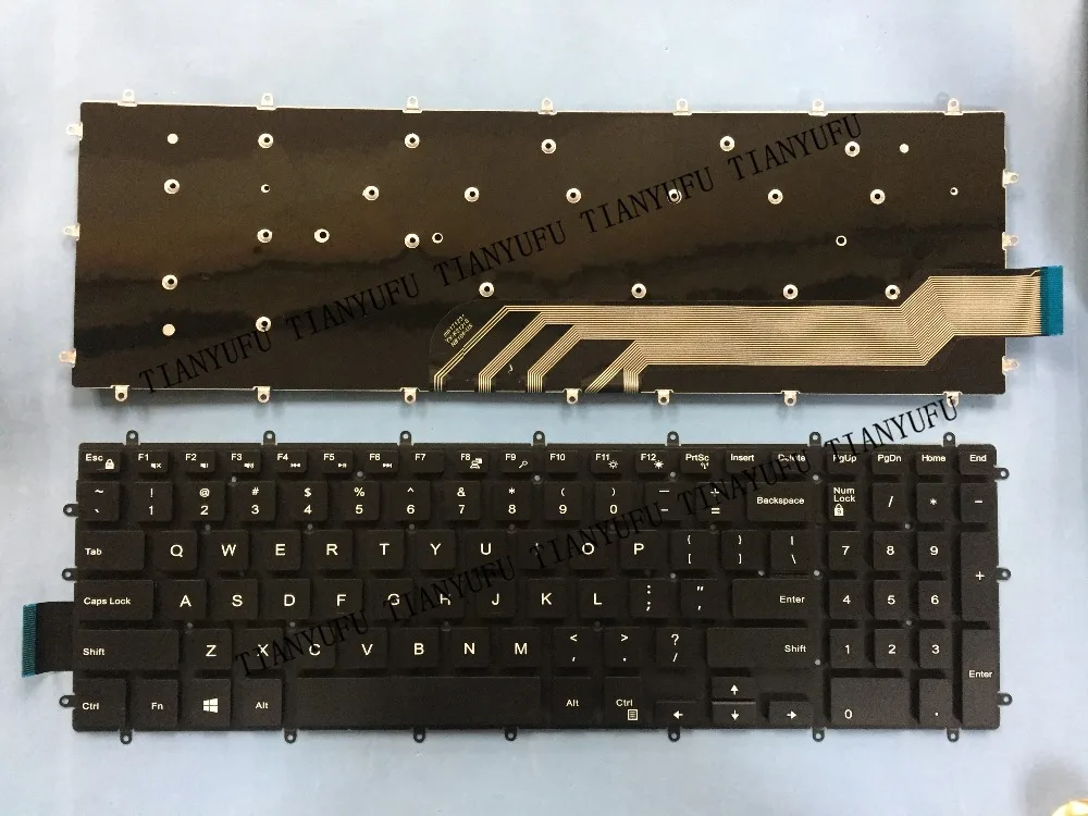 Новая английская клавиатура 5567 для DELL Inspiron 15 5565 17 5765 5767 100% черная ноутбука США