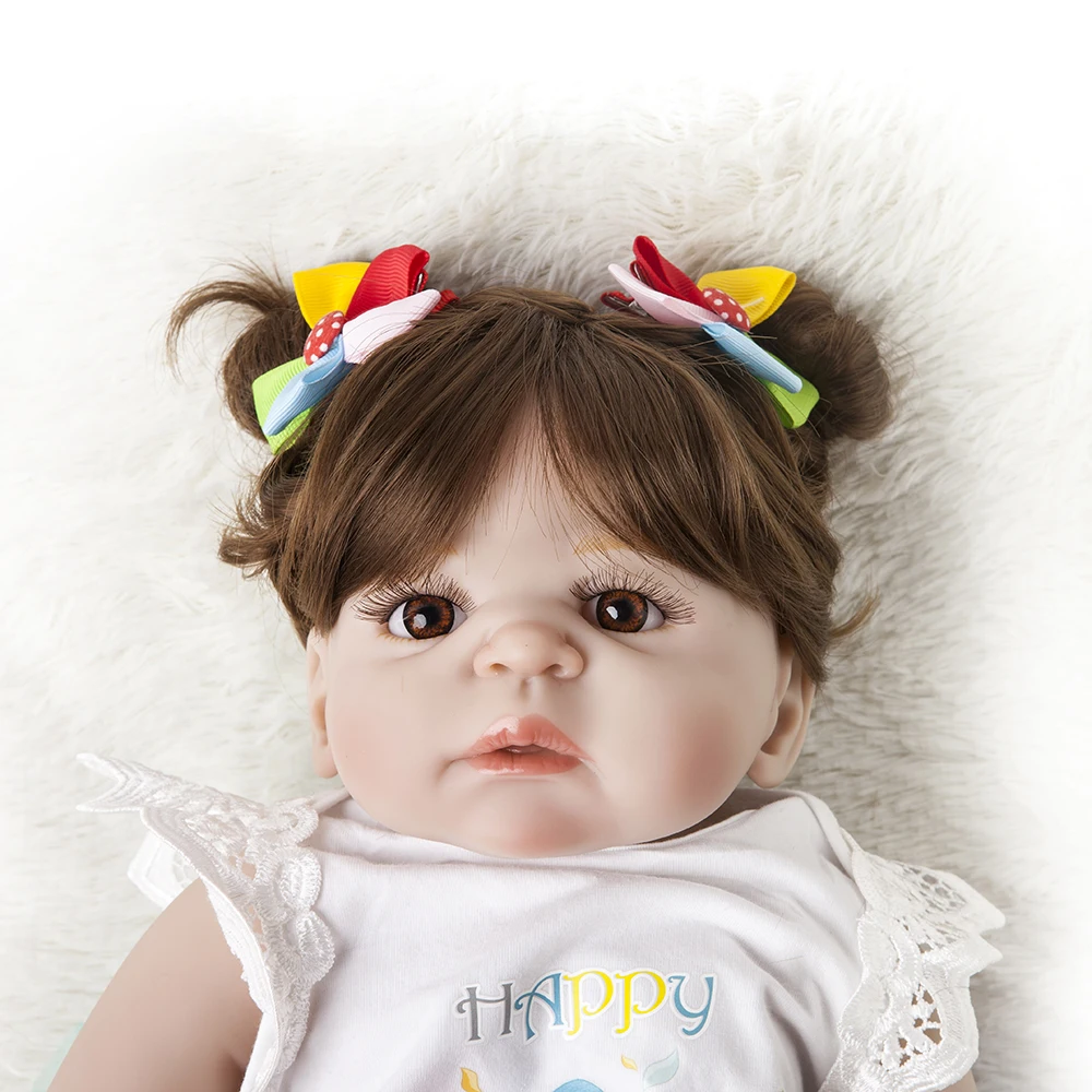 Новая прическа девушка кукла полное Силиконовое боди реалистичные Bebes Reborn