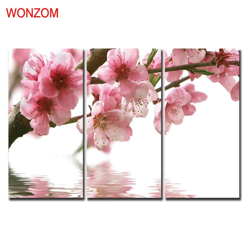 Розовые цветы картины для гостиной современные стены Рождество холст домашнего