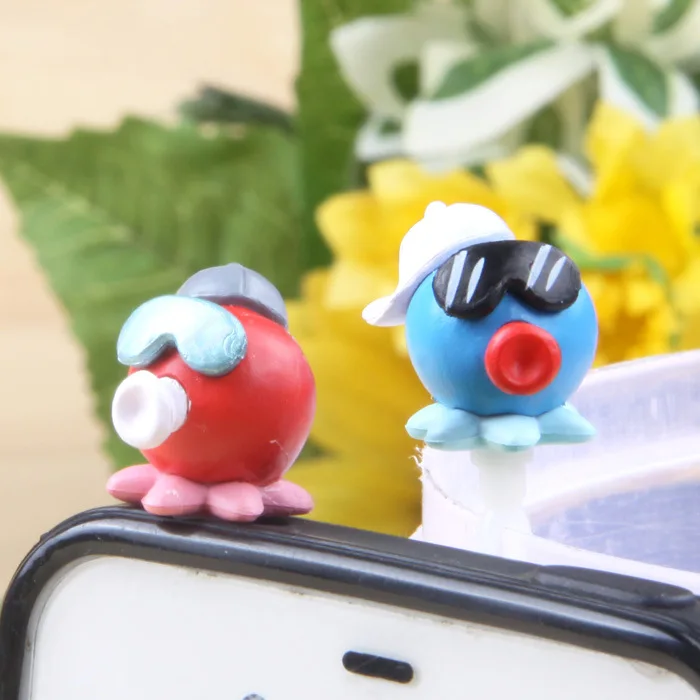 Экшн-фигурка случайный симпатичный Осьминог пара Пылезащитная заглушка 2 4 см ПВХ
