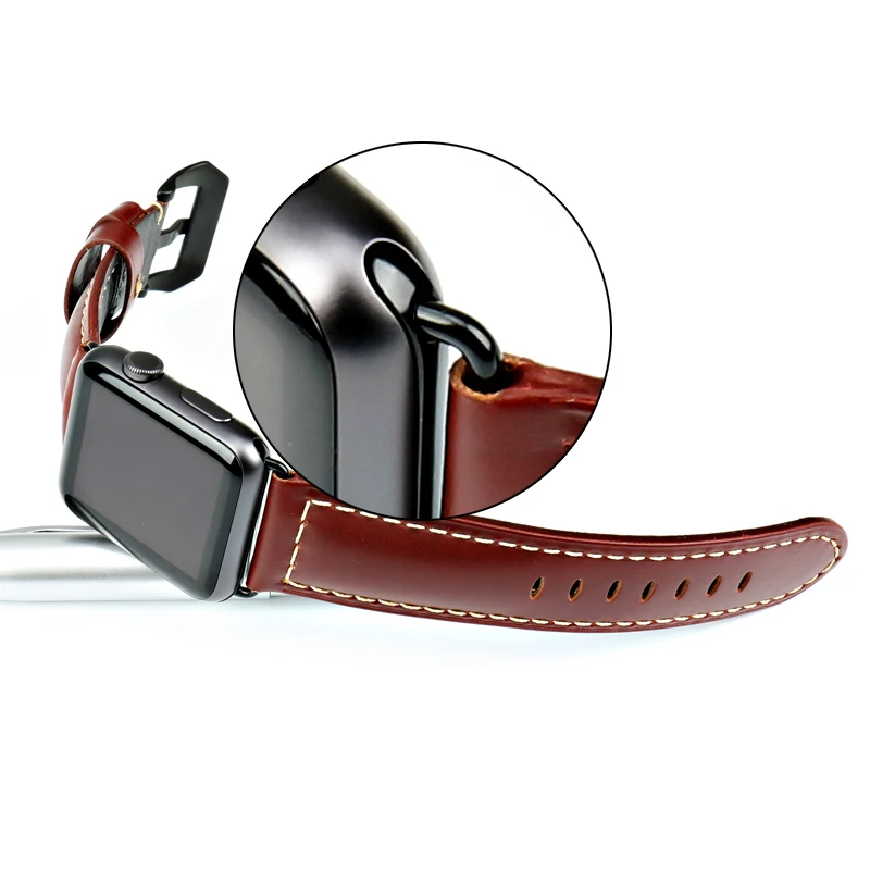 MAIKES watch bands genuine leather watchband watches bracelet belt for Apple Watch 42mm 38mm series iwatch 4 44mm 40mm accessory