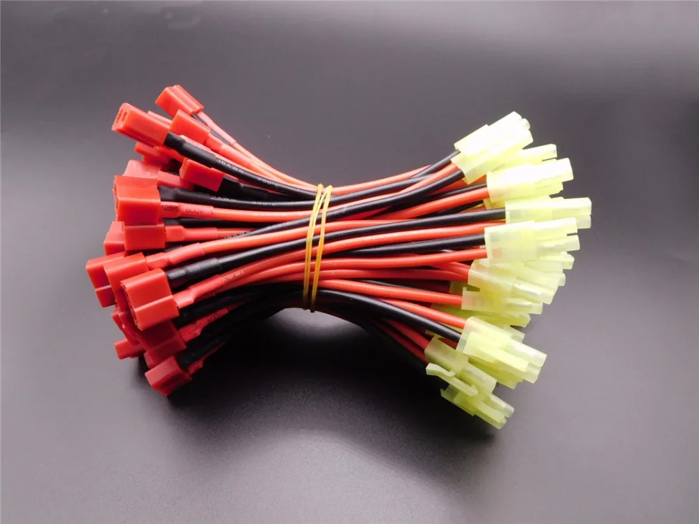 100 шт. кабель для преобразования Deans T Plug в Mini Tamiya 14AWG 10 см адаптер