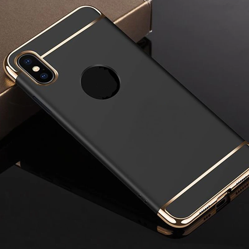 black YUETUO Роскошный чехол для телефона, etui, чехол, чехол для iphone xs max xr x r 10 5 6 6s 7 8 pus 5S se s 5se i аксессуары для apple - Цвет: black