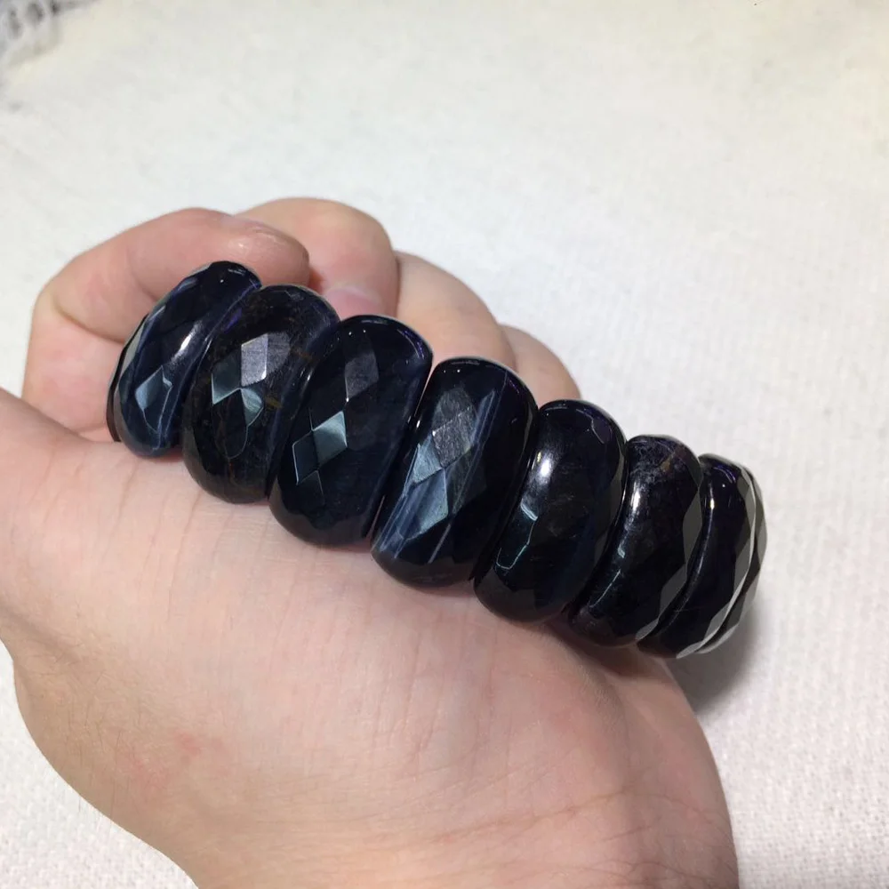 Бусины Из Натурального синего тигрового глаза браслет сделай сам из натуральных