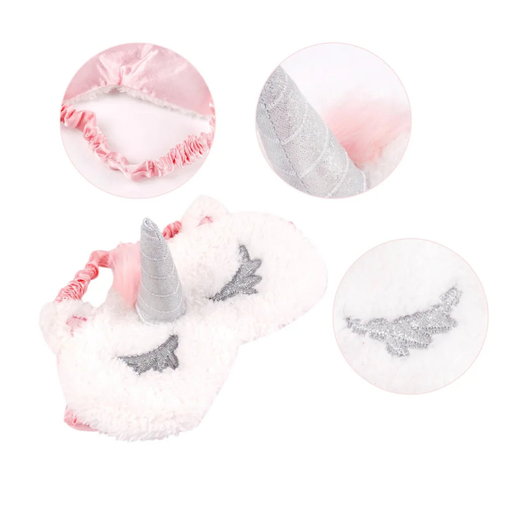 1pc Cartoon Unicorn Party Favors Sleeping Eye Mask Plush Shade Cover Blindfold Eyeshade Birthday Supplies |