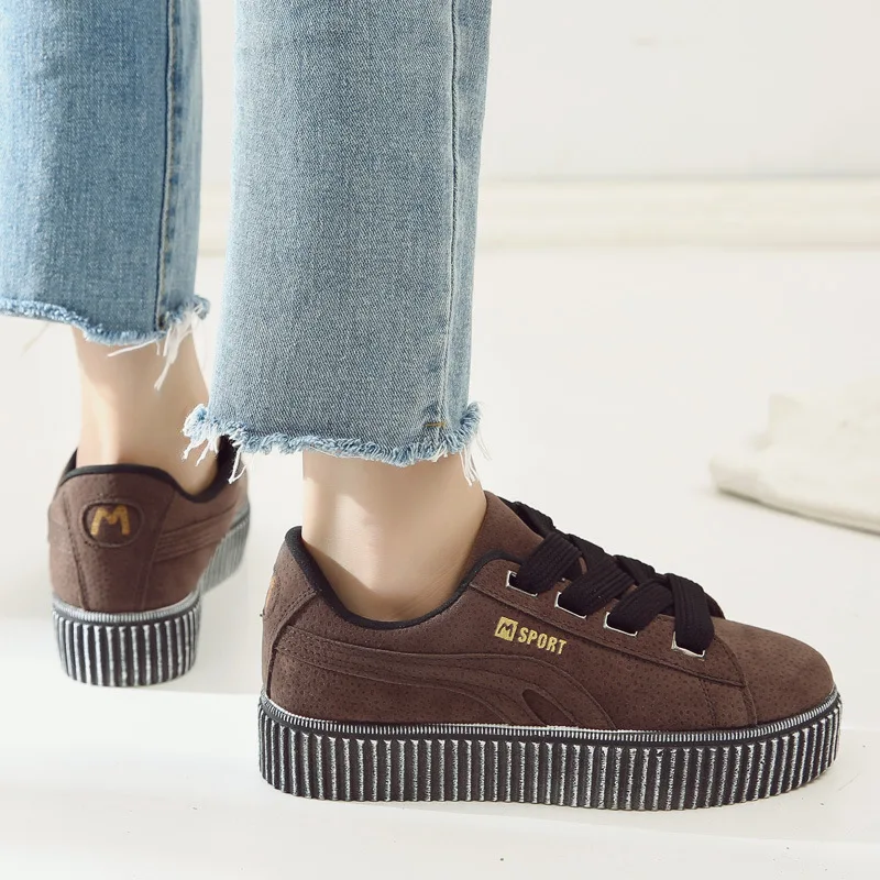 Женские кроссовки унисекс из мягкой кожи на плоской подошве повседневные