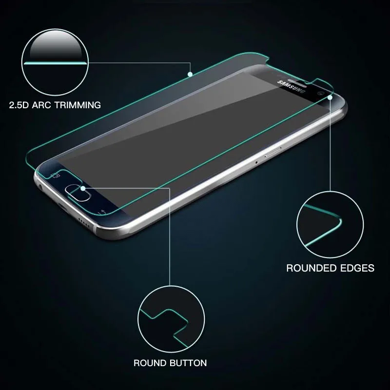 Wangcangli 2.5D 9 H закаленное Стекло для samsung Galaxy A7 A5 A8 J3 J7 J5 S6 S7 2016 2017 Экран протектор A9