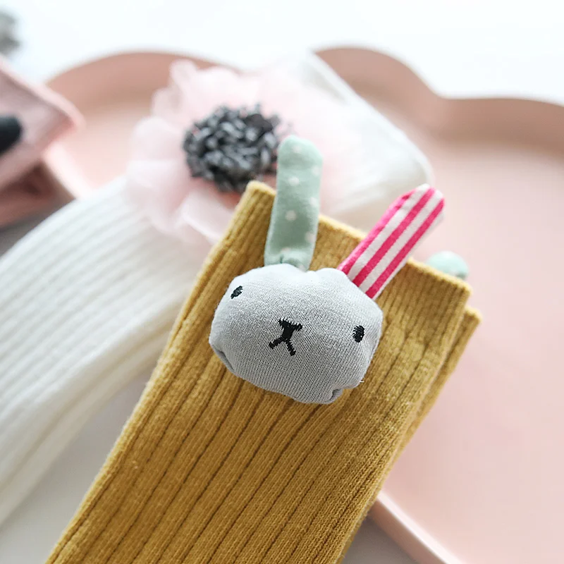 Носки с рисунком из мультфильма для девочек новые осенние Хлопковые гольфы