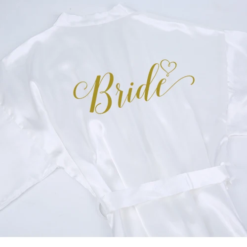 

Sisbigdey navy blue robe white writing kimono satin robe bridesmaid sister of the bride robes wedding best gift drop shipping