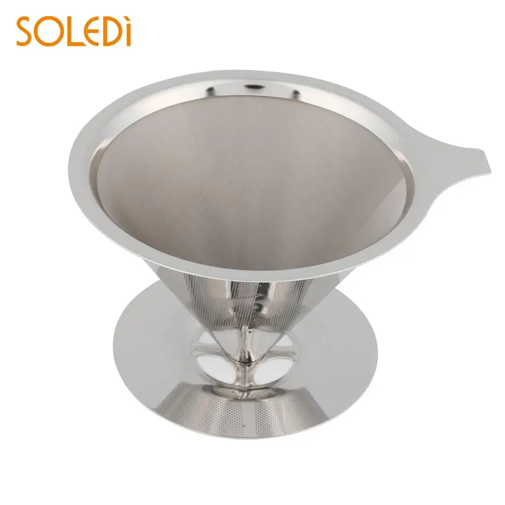 SOLEDI 115 мм/125 мм двухслойный фильтр-капельница для кофе для домашней кухни, посуда для напитков, фильтр для кофе