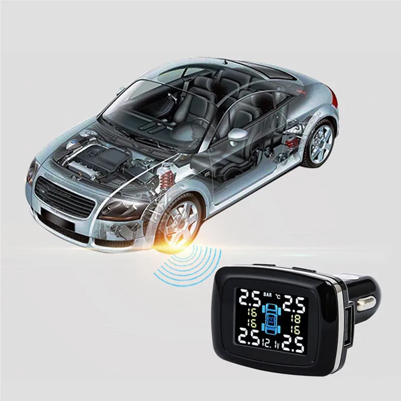 Система контроля давления в шинах Беспроводная TPMS с 4 внешними датчиками