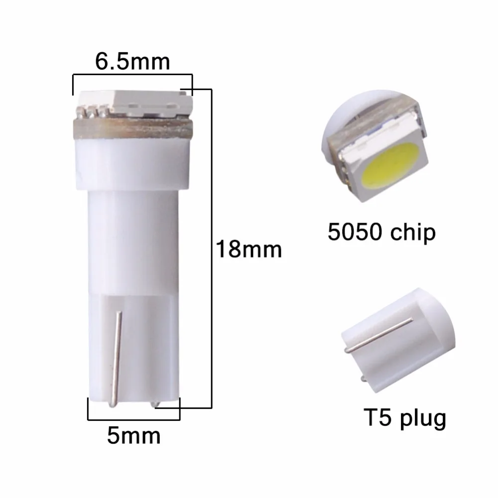 10 шт. светодиодсветодиодный лампы T5 70 73 74 79 85 86 206 406 5050|interior car lights|led interior lightt5 10pcs |