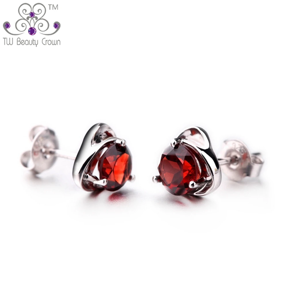 Женские серьги-гвоздики из серебра 925 пробы с фианитом | Украшения и аксессуары