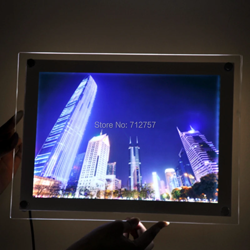 Акриловая светодиодная фоторамка противостояние кристаллическое светодиодное