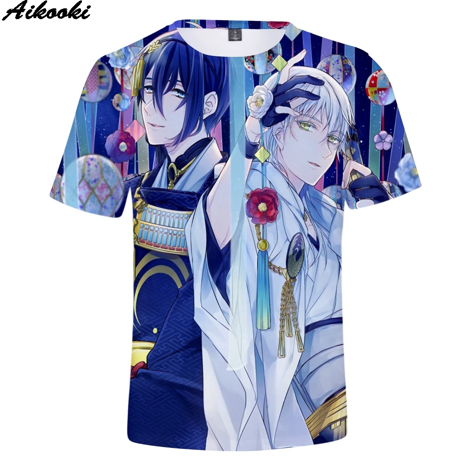 Aikooki/футболка с 3D принтом Touken Ranbu Online дышащая футболка мультипликационным Harajuku