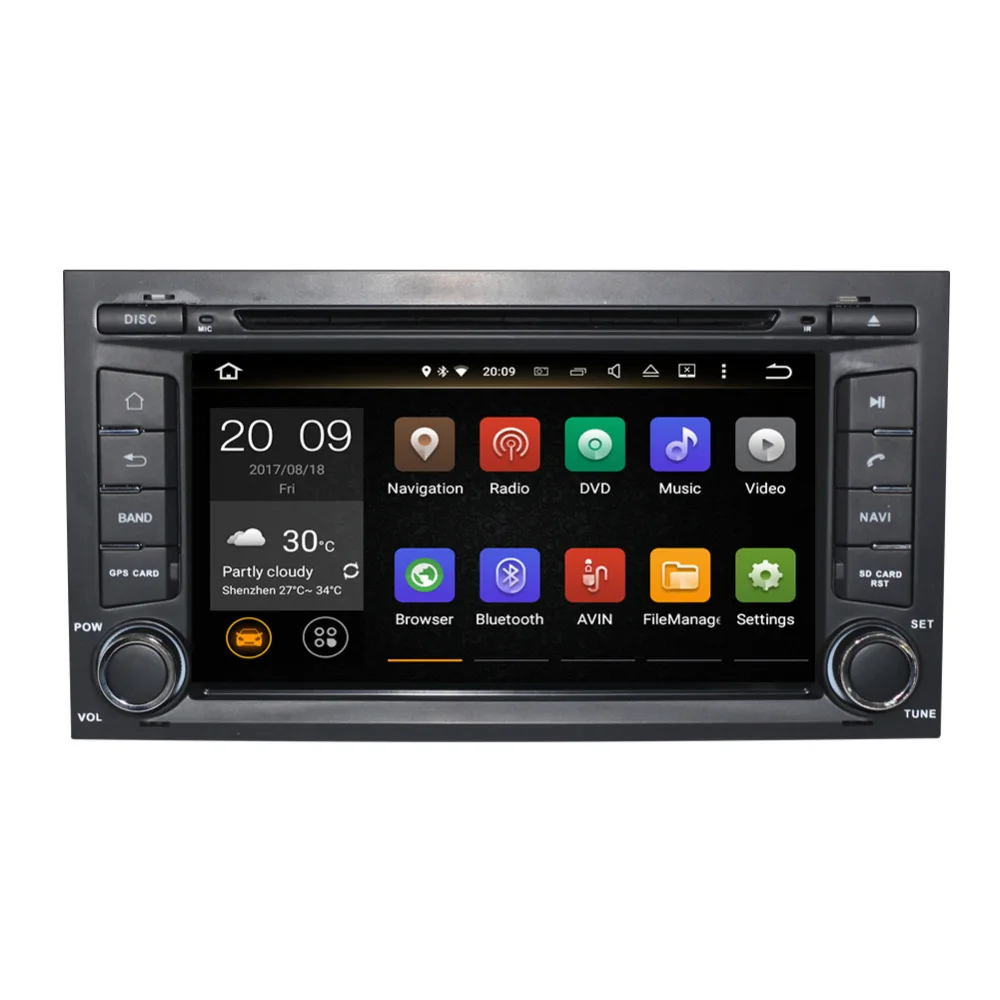 7 дюймовый Android 8 0 Восьмиядерный 4 Гб ОЗУ автомобильный радиоприемник стерео с
