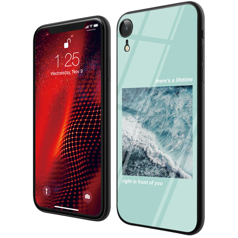 Lavaza Lock Screen Aesthetic Tempered Glass Soft Cover for iPhone 6 6S 7 8 Plus 5 5S SE XR X XS 11 Pro MAX Case | Мобильные телефоны