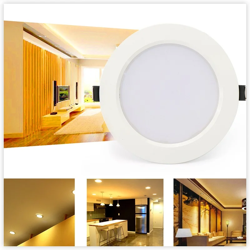 

(4pcs/Lot) 15W 12W 9W 7W LED Panel Light Round LED Ceiling Recessed Lights Power Supply Included AC85~265V Indoor Lighting