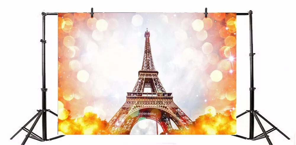 Laeacco Effier Tower Light Bokeh ребенок новорожденный портрет фотографический фон