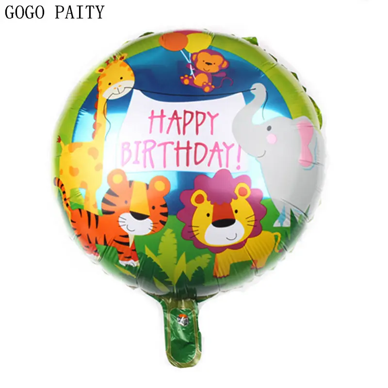 Figure balloon GOGO PAITY, новинка, 18 дюймов, Круглый, с днем рождения, алюминиевый шар, шары, день рождения, украшение, шары, высокое качество - Цвет: Figure balloon