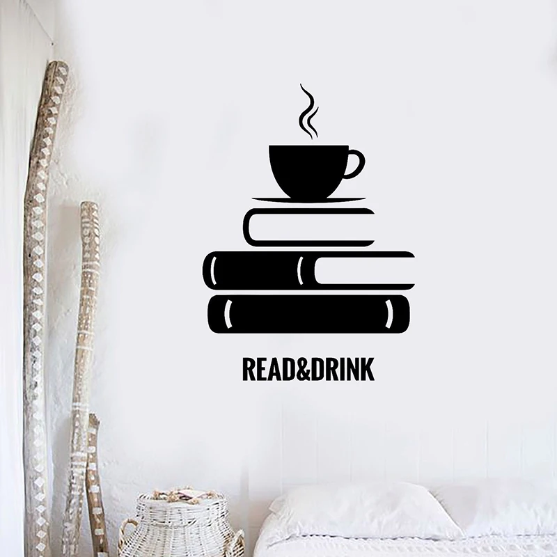 Книги Виниловая Наклейка Цитата книга книжный магазин библиотека комната