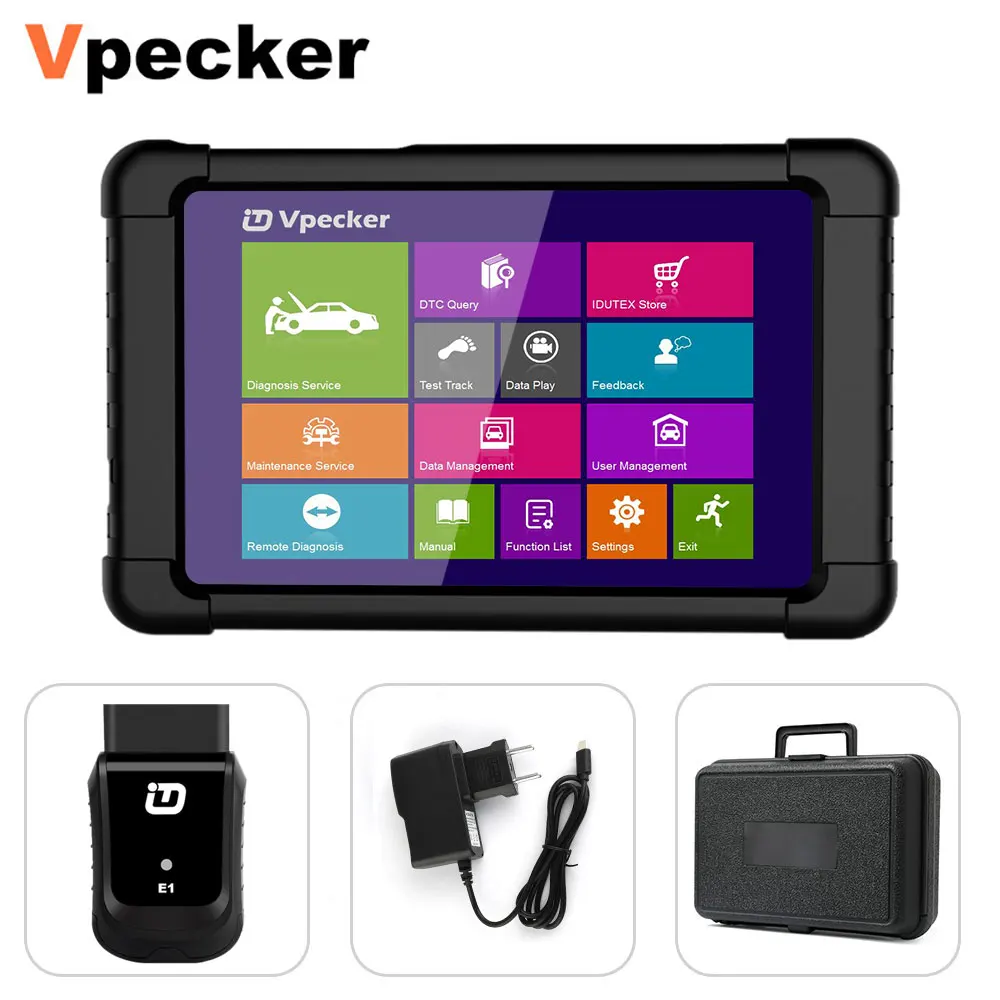 Автомобильный сканер Vpecker E1 OBD2 WIFI ABS подушка безопасности DPF TPMS инструмент для