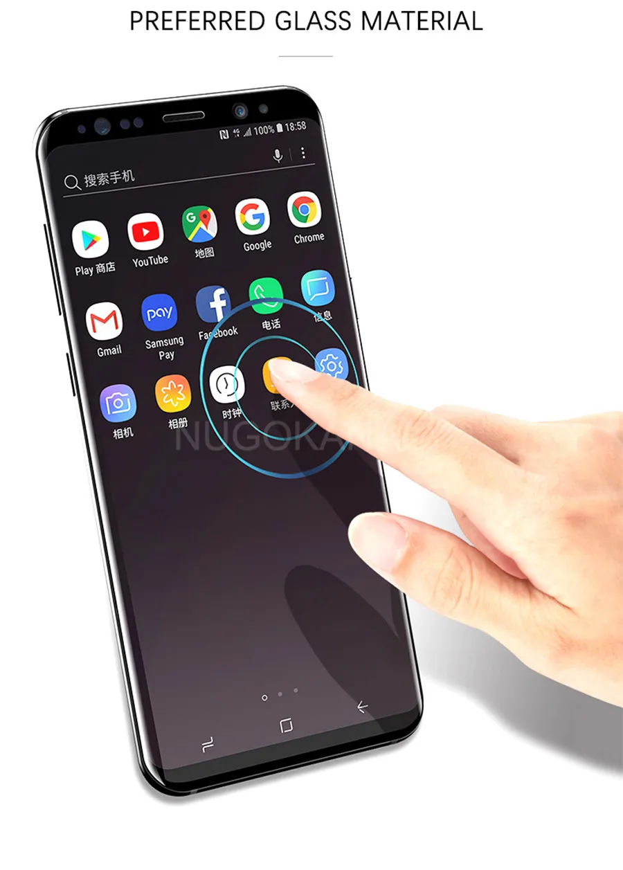 20D с загнутыми краями на весь экран Arc Edge закаленное Стекло для samsung A8 A6 плюс J7 J6 J4 A7 A5 A3 J5 J3 Экран протектор