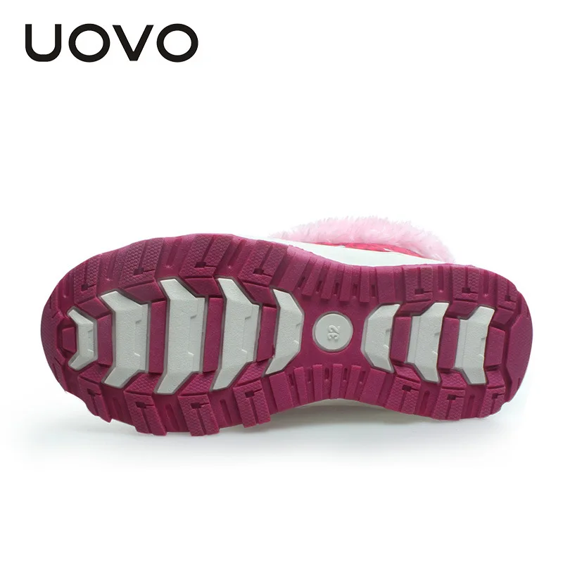 Uovo/Новые брендовые плюшевые зимние сапоги для девочек теплая зимняя