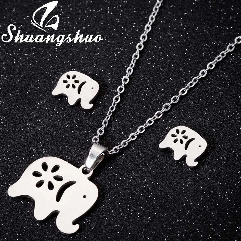 Silver Shuangshuo, ожерелье с кулоном в виде кошки, для женщин, нержавеющая сталь, длинная цепочка, ожерелье, выдалбливают, животное, колье, колье, Женские Ювелирные изделия - Окраска металла: Silver