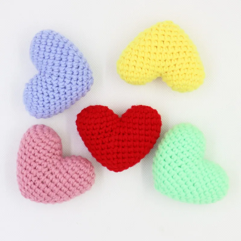 10 шт./лот) ручной работы крючком Вязание DIY Craft любовь сердце дизайн для Заколка для волос аксессуары