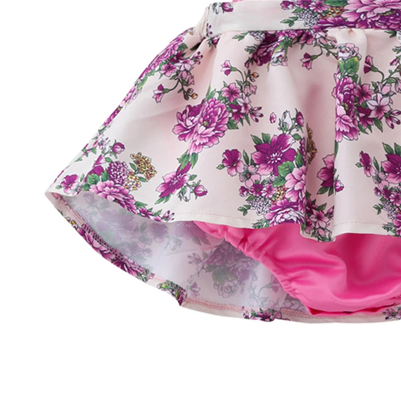 

Toddler Infant Baby Girls Sleeveless Floral Printed Bodysuit Lace Edge Vest Romper For Newborn Girl + Bow Hairband Set 3-24M A20