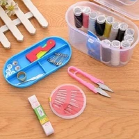 multi functional treasure chest sewing thread needle box home necessities sewing kit boutique package travel plastic sewing kit