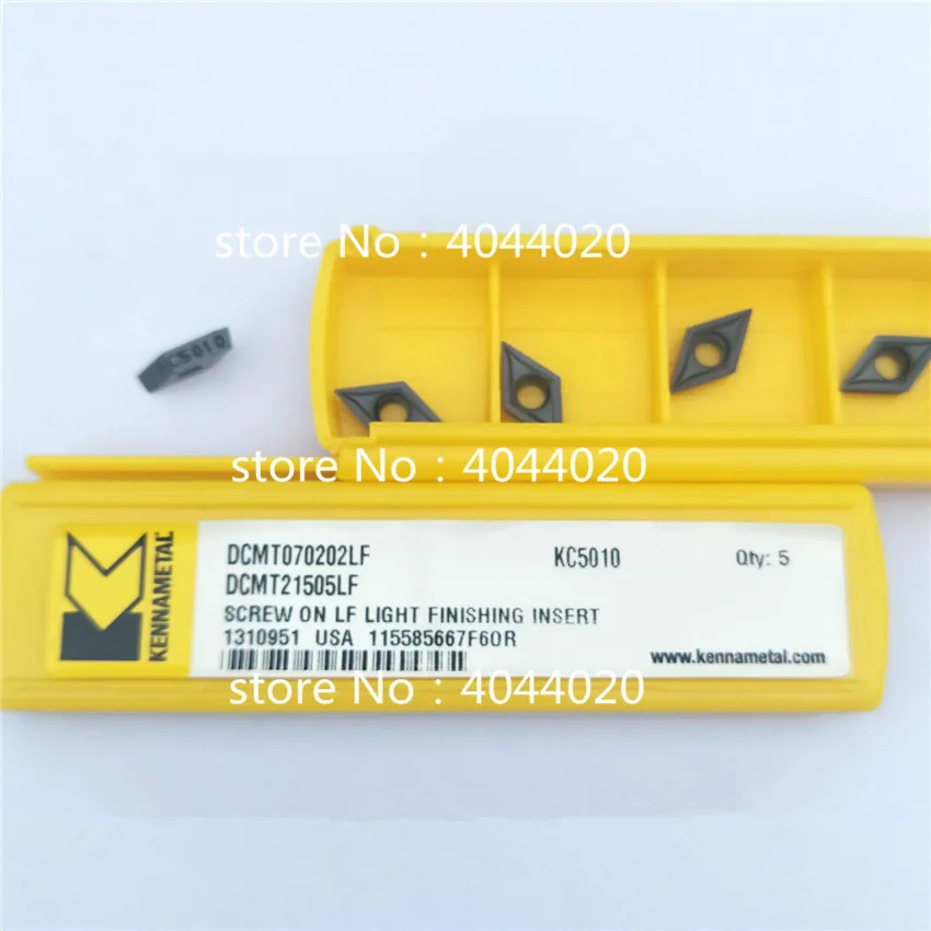 Карбидные вставки Kennametal DCMT070202LF KC5010 DCMT21505LF 5 шт.|Токарный инструмент| |
