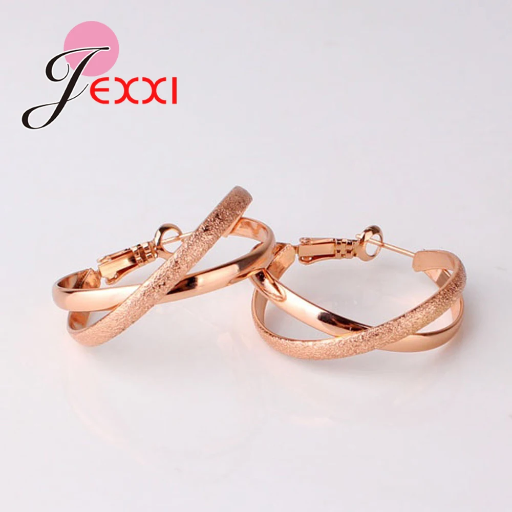Low Price Fashion Women Female Accessories Jewelry 2 Colour Cross 925 Sterling Silver Earrings Circle High Quality | Украшения и