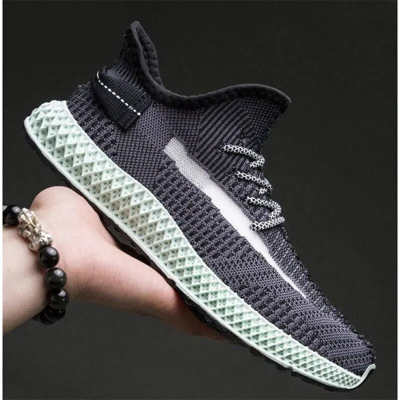 Men's Sneakers Summer Hollow Mesh Bottom Surface Trend Flying Woven Breathable Running Shoes Tide Wild Casual Kanye West |