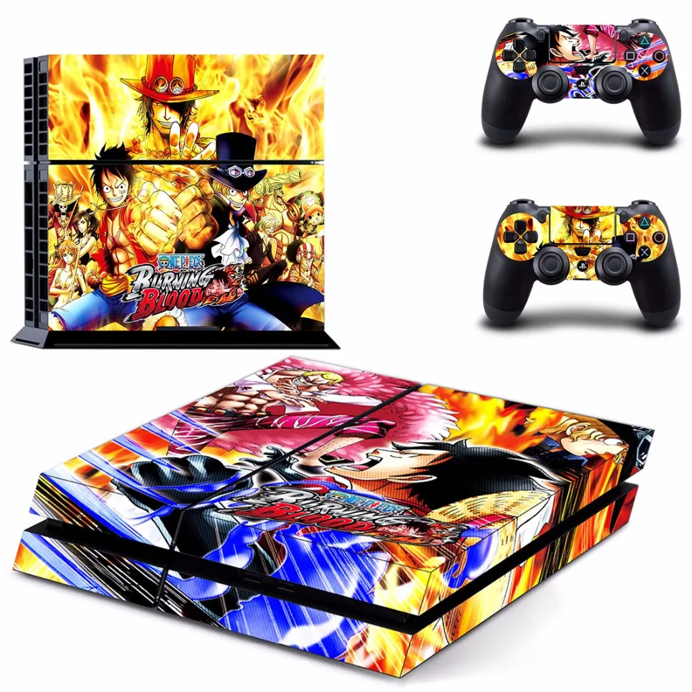 15 модели One piece наклейка Наклейку кожи для Sony PS4 Playstation 4 Консоли Фильм + 2 шт.