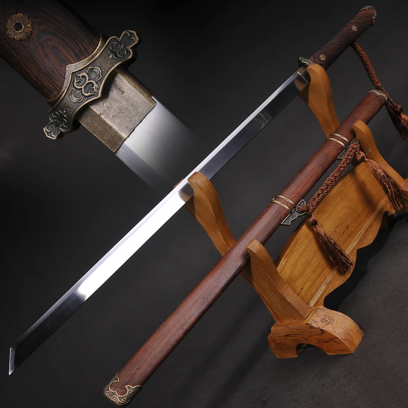 Китайский меч династии Тан прямой 1060 Высокоуглеродистая сталь японский