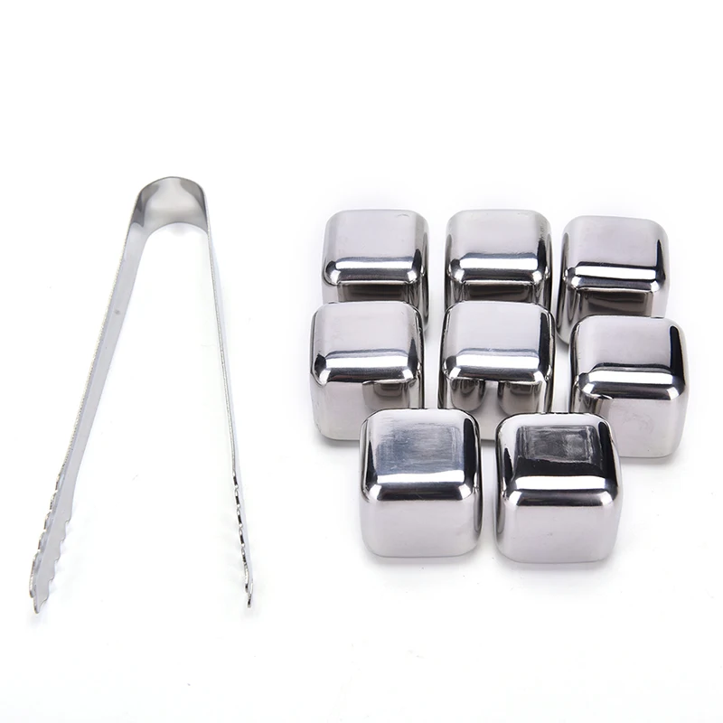 8 шт./компл. из нержавеющей стали многоразовые кубики льда напиток/Виски камни с