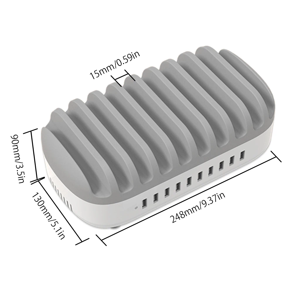 Настольная док-станция NTONPOWER с несколькими USB-портами и держателем для телефона 10