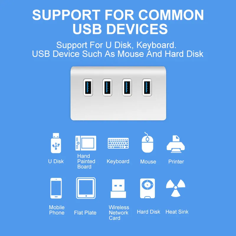 Концентратор USB 2 0/3 0 4 порта высокоскоростной USB-концентратор разветвитель