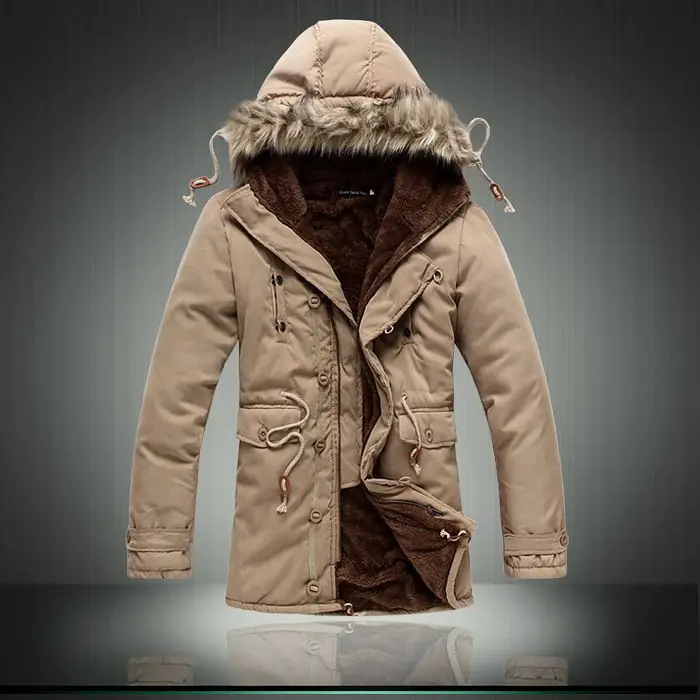 

2019 Winter Military Army Style Solid Padded Parkas Fashion Warm Tooling Thick Overcoat Thick Hooded jacket Windbreaker 070202