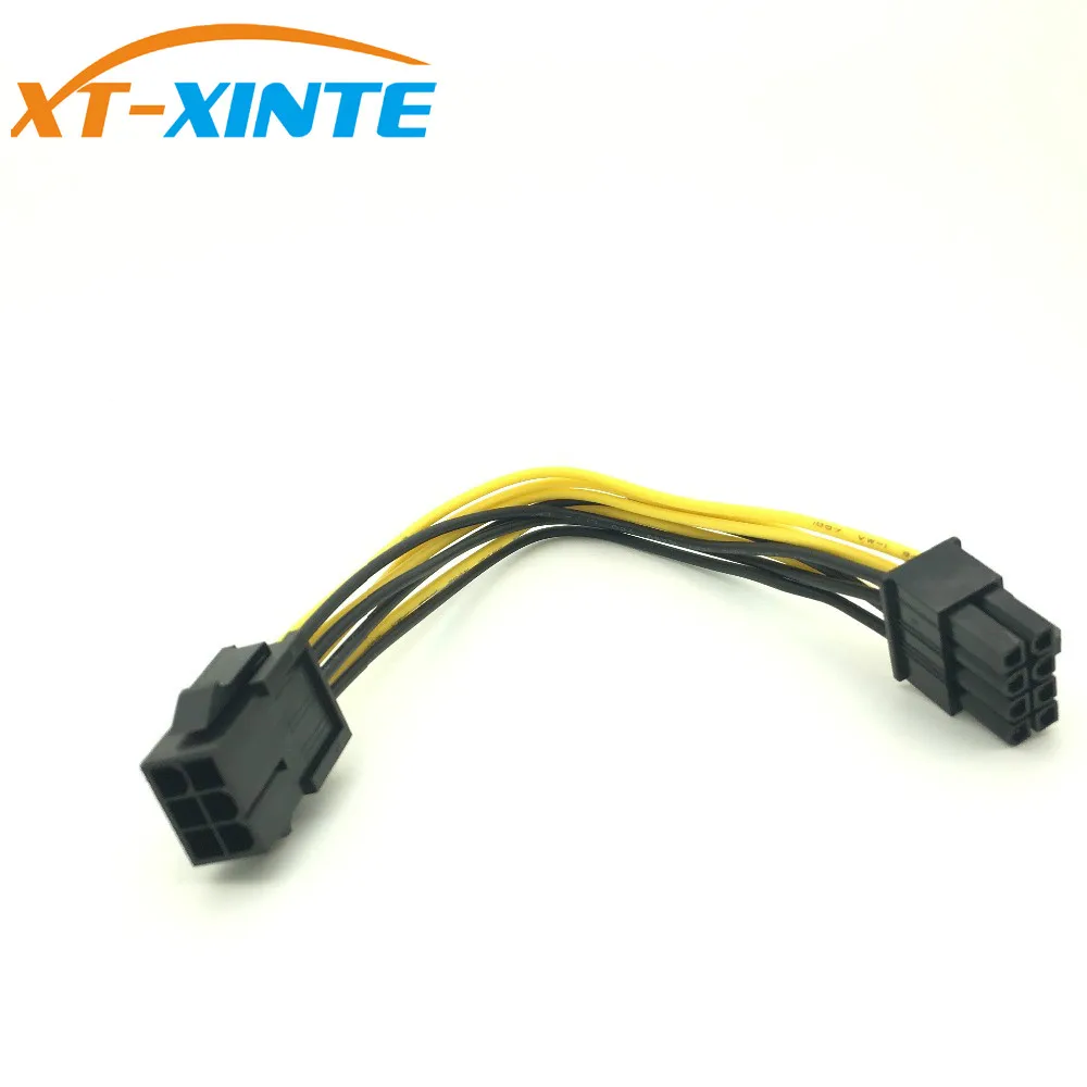 Кабель питания PCI Express с 6 контактным разъемом мама на 8 контактный разъем