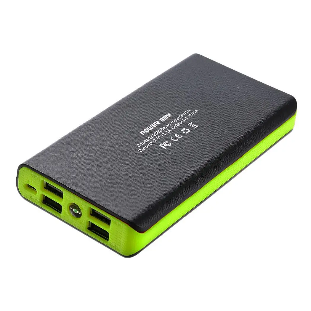 Чехол для внешнего аккумулятора с 4 USB выходными портами Быстрая зарядка