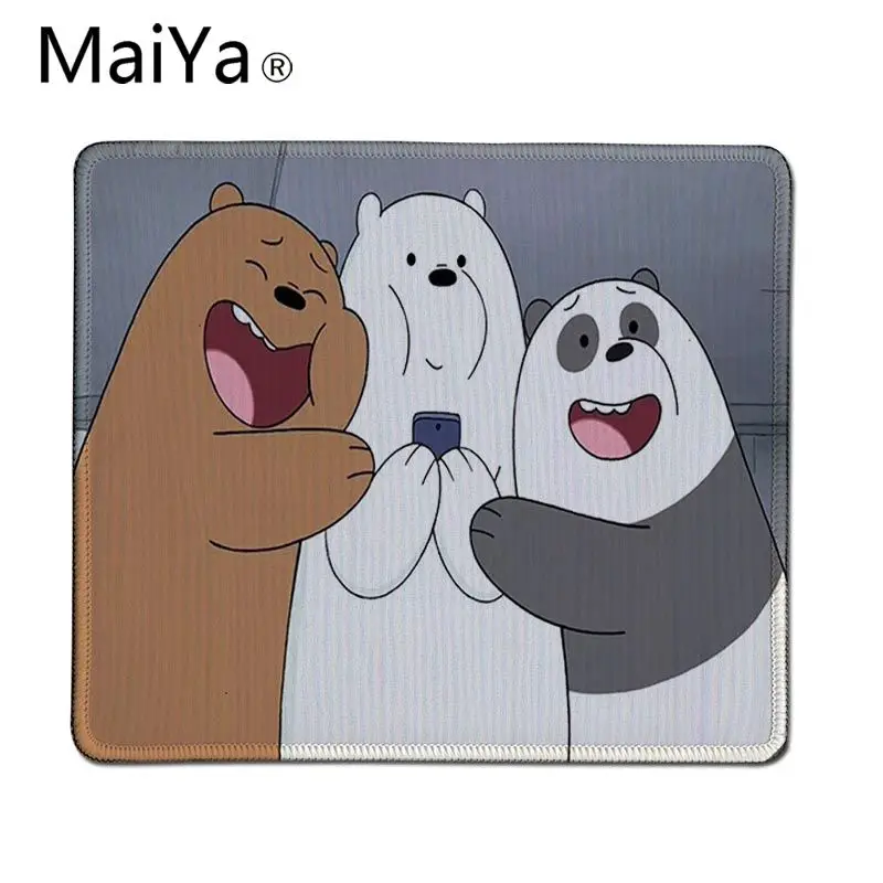 Maiya Нескользящие ПК Мы Медведи геймерские скоростные мыши розничная маленький резиновый коврик для мыши большой коврик для мыши клавиатуры коврик - Цвет: Lock Edge18x22cm