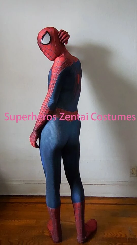 Костюм Человека паука TASM2 Zentai костюм для косплея с 3D принтом лайкры на