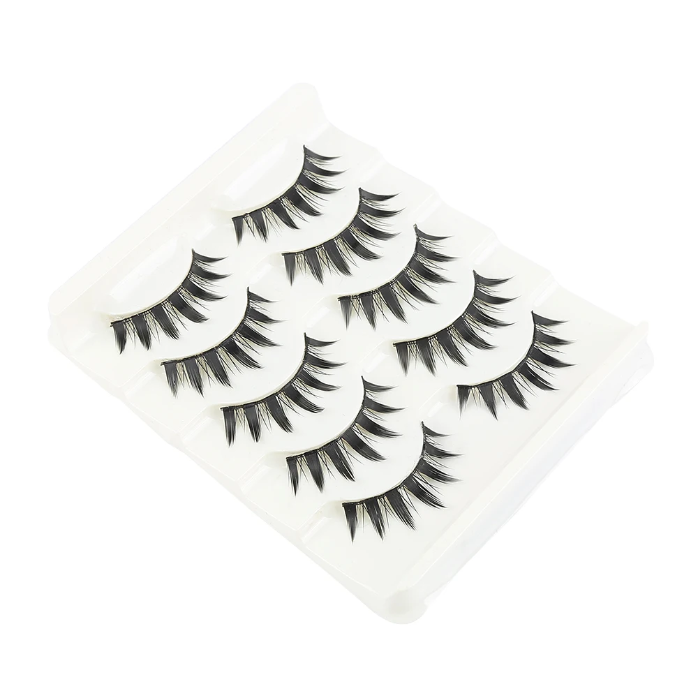5 пар длинные черные натуральные накладные ресницы для макияжа|eyelashes thick|false