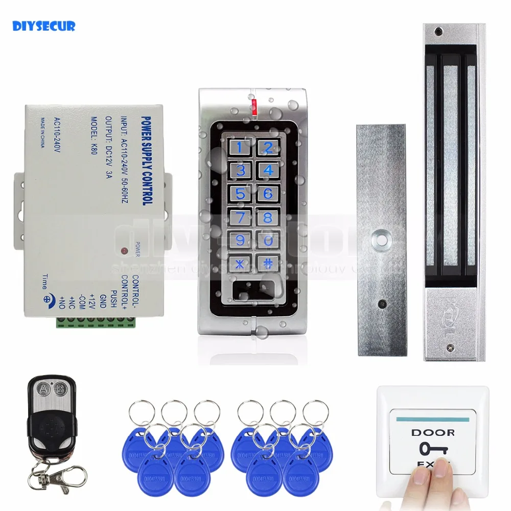 DIYSECUR W1 RFID водонепроницаемая система контроля допуска к двери комплект +