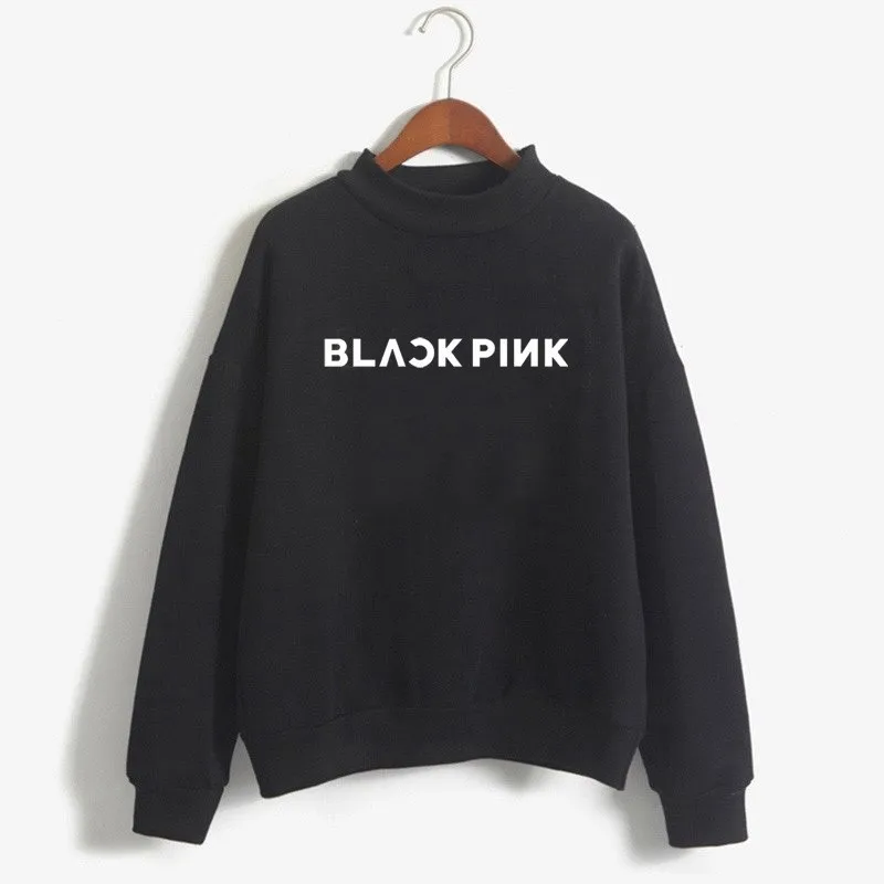 blackBLKP New Exo Blackpink Hoodies Women Warm Hoodies Twice Wanna One Got7 Sweatshirts Harajuku Ladies Monsta X Female Fan Hoodie - Цвет: blackBLKP