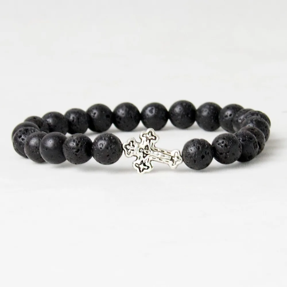 Натуральный тигровый глаз Белый Howlite Лава камень черный оникс Матовый серая