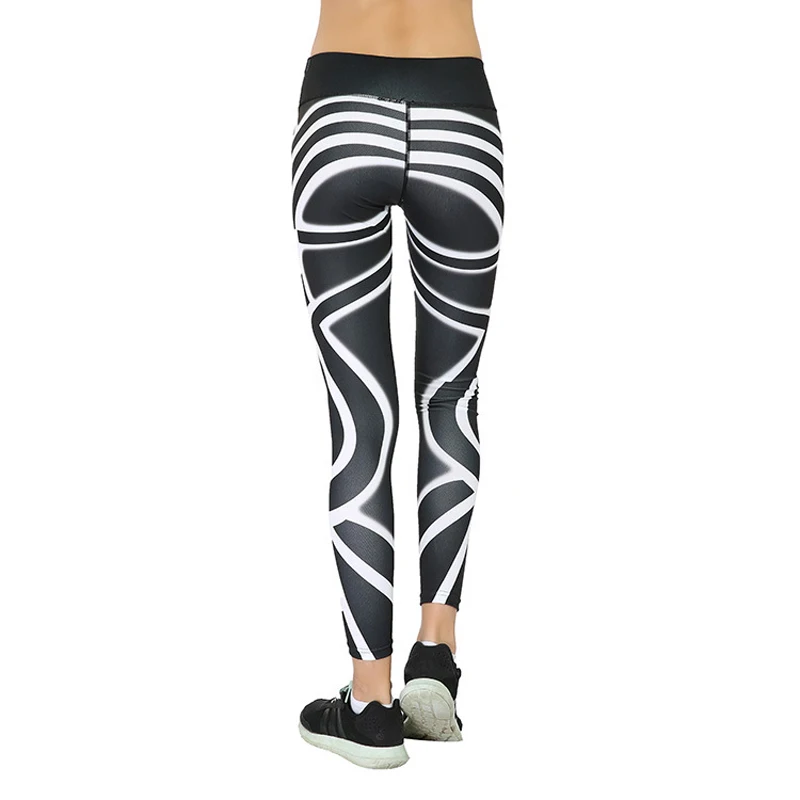 Сексуальные Спортивные Леггинсы женские Высокая талия спортивная одежда тонкие